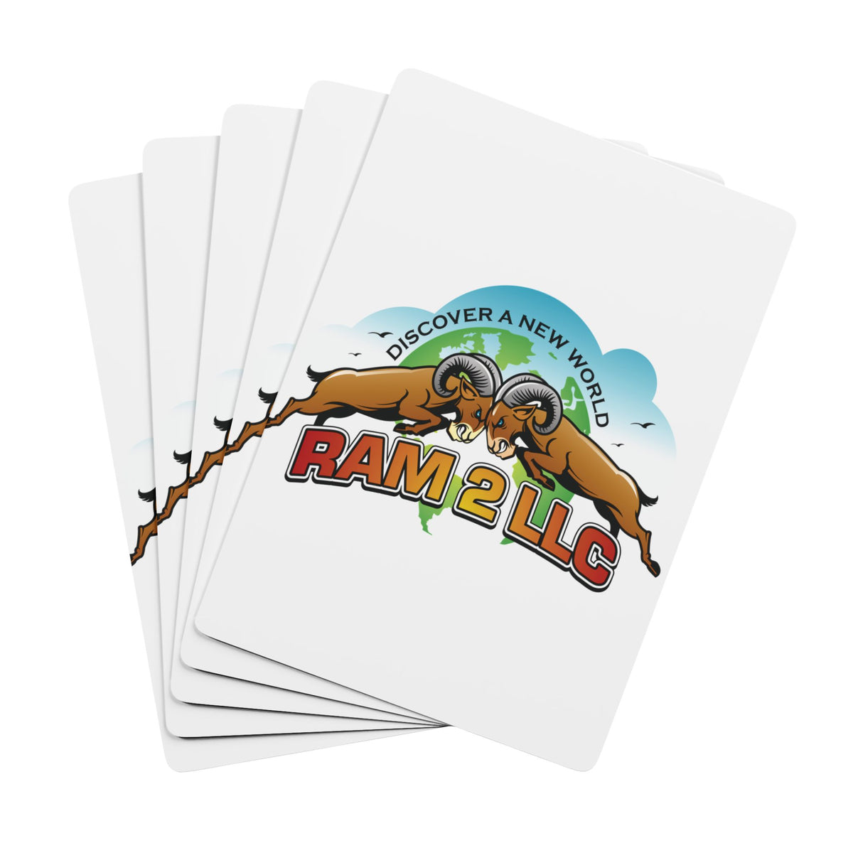 Poker Playing Cards — Custom RAM 2 LLC Logo Deck (Ace of Spades Design)